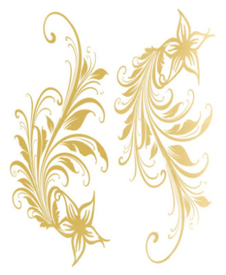 Tatouage éphémère - Effet or  